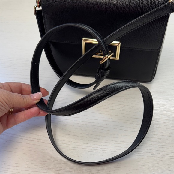 Kate Spade Reegan Top Handle Black Crossbody Bag with Gold Accents - Picture 3 of 17